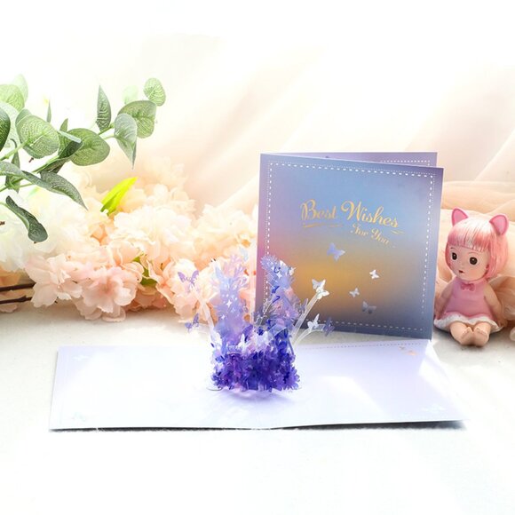 Happy Mother's Day! Crystal Butterfly Pop Up Greeting Card, Pop-Up Card, 3D Card - Picture 1 of 5